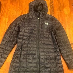 North Face Girls Black ThermoBall Parka- Size Large